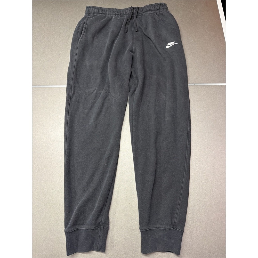 Nike Joggers Men's M Black Sportswear Club Fleece Sweatpants Gym Run